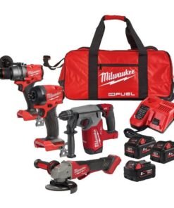 Milwaukee 18V Cordless 4 Piece Kit Hammer Drill