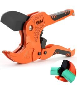 AIRAJ Plastic Pipe Cutter, PVC Cutter Ratchet Type Pipe Cutter, for Cutting Outer Diameter 42 mm PEX, PVC and PPR Plastic Hoses Premium Plastic Pipe Shear, Suitable for Household, Maintenance Workers