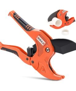 AIRAJ PVC Cutter Heavy Duty Ratchet-Type Pipe Cutter, for Cutting Outer Diameter 42 mm PVC PPR Plastic Hoses and Plumbing Pipes, for Electrician, Maintenance Workers, Professional Plastic Pipe Cutter
