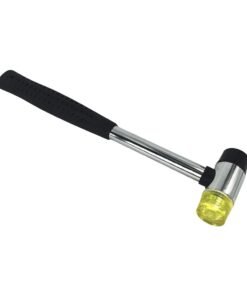 AKORD Rubber Mallet Hammer 25mm - Nonslip Grip Dual Mini Rubber and Nylon Head Face