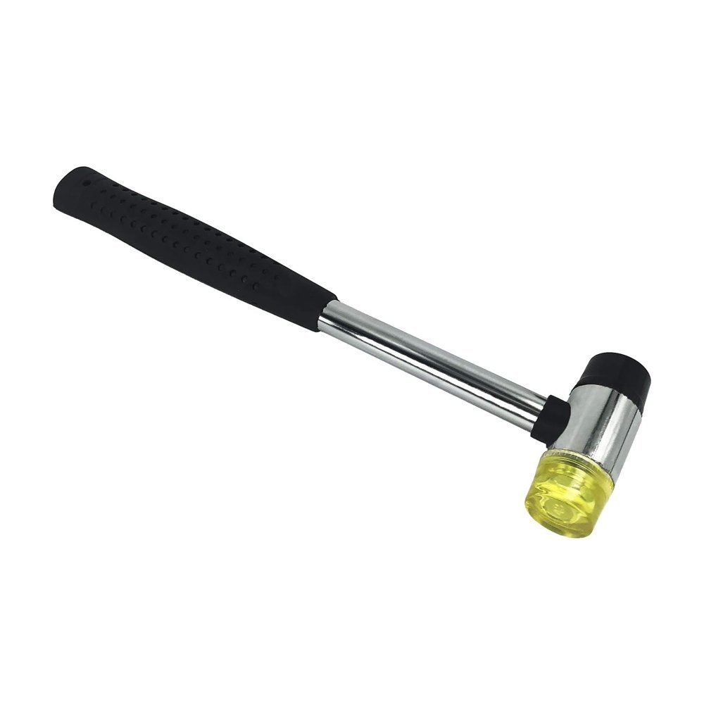 AKORD Rubber Mallet Hammer 25mm - Nonslip Grip Dual Mini Rubber and Nylon Head Face
