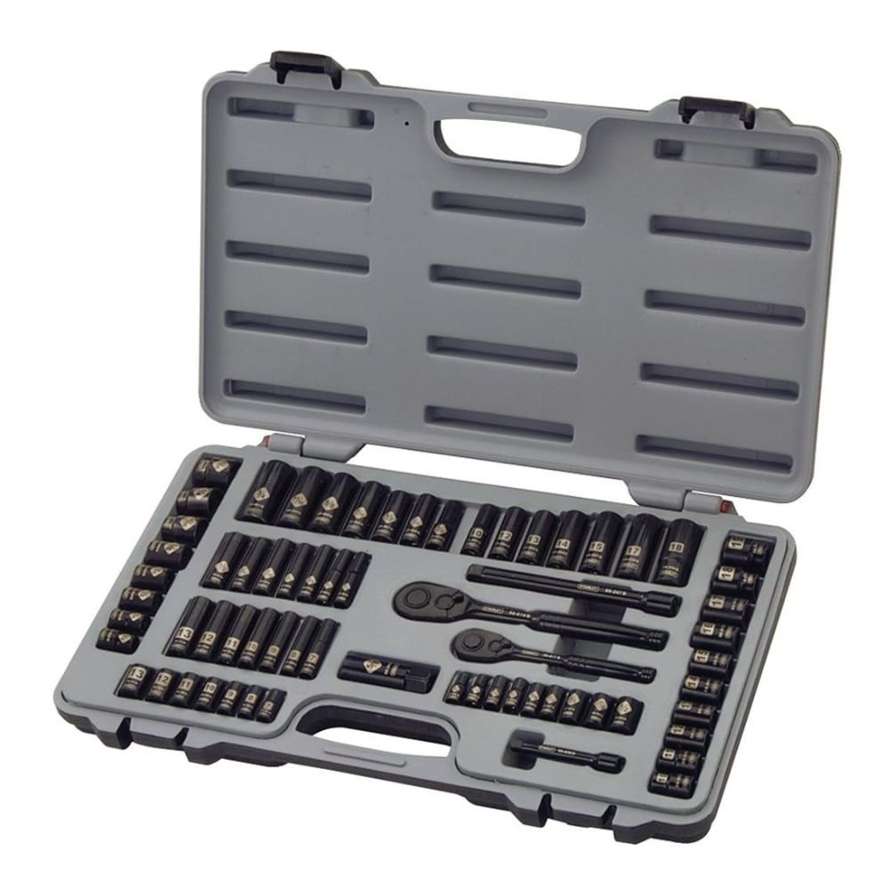 Stanley® 92-824HB 69-Piece Black Chrome Mechanics Tool Set
