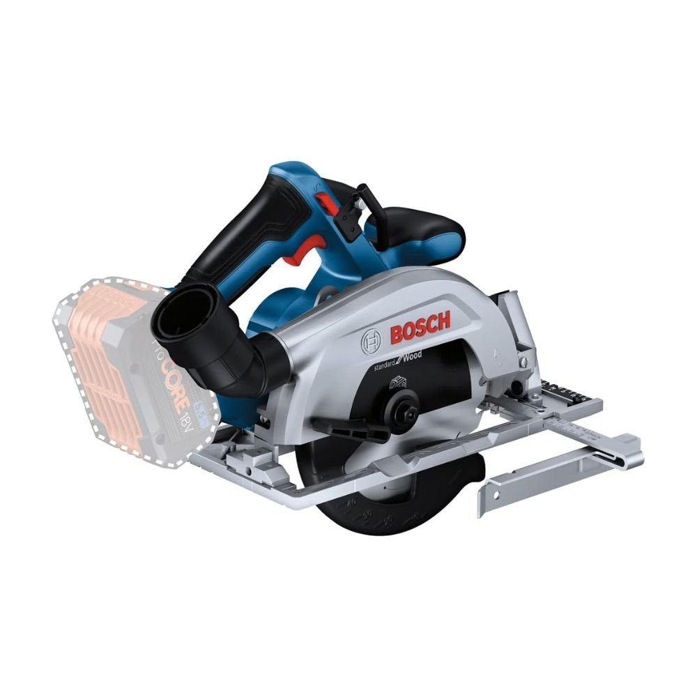 Bosch Professional Cordless Circular Saw GKS 18V-57-2 (165mm Saw Blade, 57mm Cutting Depth, Without Batteries and Charger, in Cardboard Box)