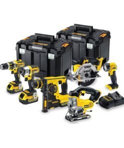 DEWALT DCK699M3T 18V 6-Piece Cordless Kit with 3 x 4Ah Batteries, 2 x TSTAK Kitboxes, 240V, Multi, Large
