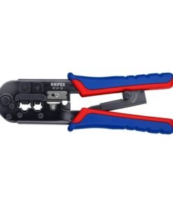 Knipex Crimping Pliers for Western Plugs, Burnished, with Multi-Component Grips, 190 mm - 97 51 10