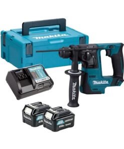Makita HR140DWMJ 14mm Rotary Hammer with 12V Max Li-ion CXT with 2 x 4.0 Ah Batteries and Charger, supplied in a Makpac Case.