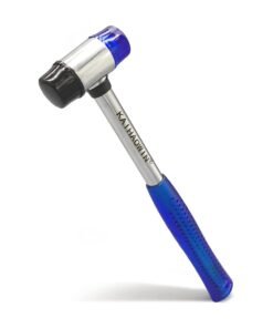 Rubber Hammer-KAIHAOWIN-25mm Small Rubber Mallet - Double Face Hammer with Soft/Hard-Anti-Slip Stainless Steel Ergonomic Grip with Low Recoil for Household Projects, Camping, Woodworking - Without Damage