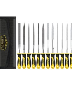 TARIST 12PCS Needle File Set with Tool Bag - Includes 6pcs Jeweler's Files & 6 Steel Files for Metal, Jewelry, Wood, Leather, and Plastic
